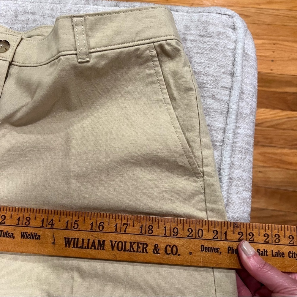 New! J. Crew Full-length wide-leg trouser in cotton blend Tan Khaki Size 10 #L07 - Picture 12 of 13